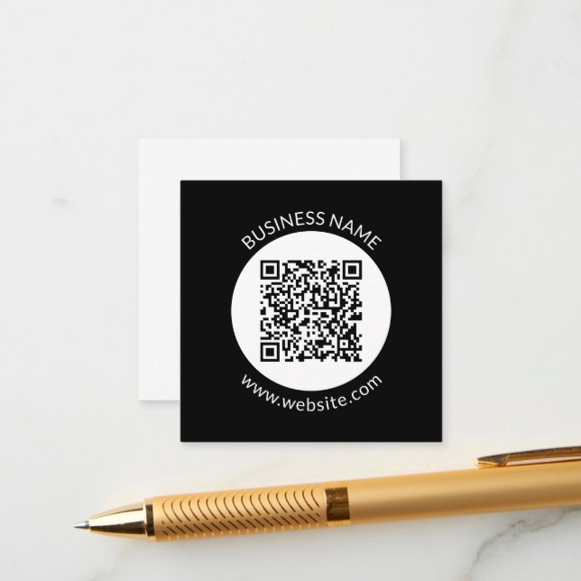 Your Uploaded QR code | Editable Text & Colours Enclosure Card (Front/Back In Situ)