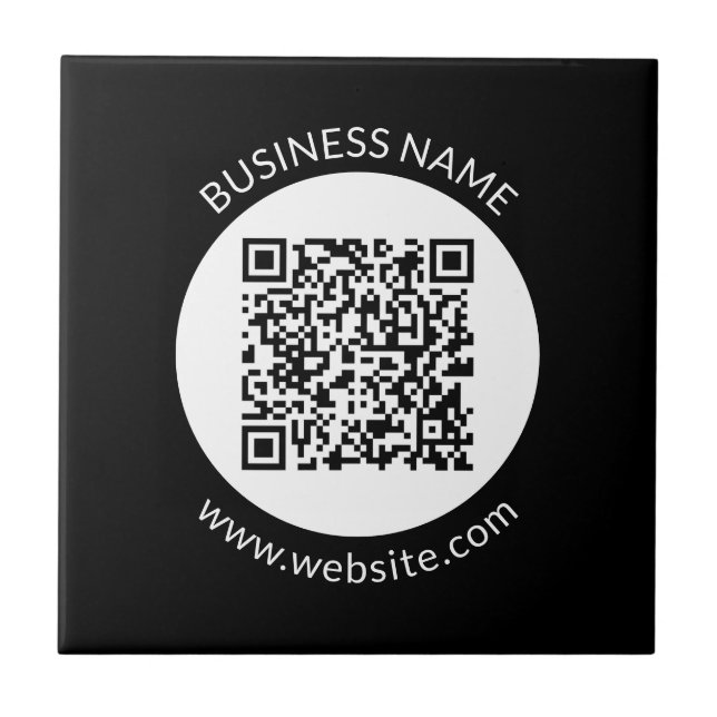 Your Uploaded QR code | Editable Text & Colours Tile (Front)