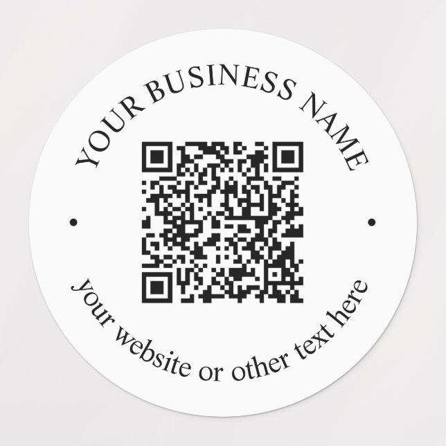 Your Uploaded QR code Plus Editable Circular Text (Design 1)