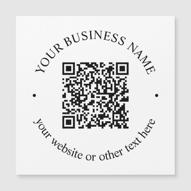 Your Uploaded QR code Plus Editable Circular Text (Front)