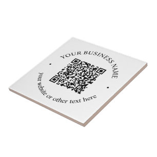 Your Uploaded QR code Plus Editable Circular Text Tile