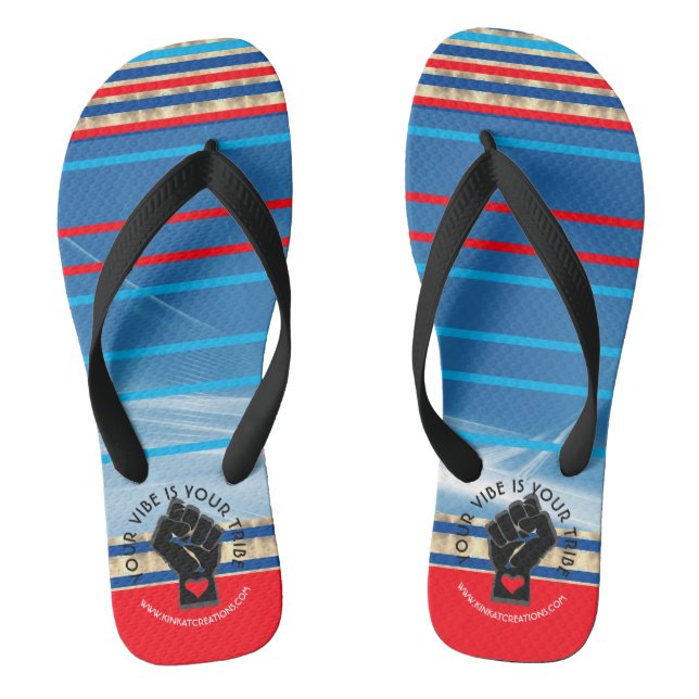 Your Vibe Is Your Tribe - Wave Rider Youngblood Flip Flops (Footbed)