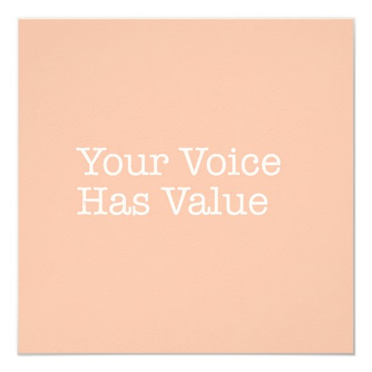 Your Voice has Value Note Card