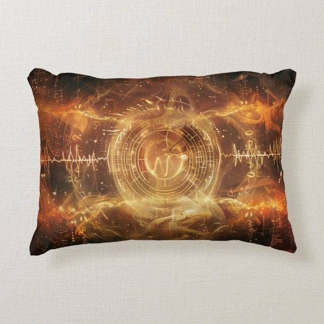 Your Voice is a Sigil — Mystical Frequency Art Accent Pillow (Front)