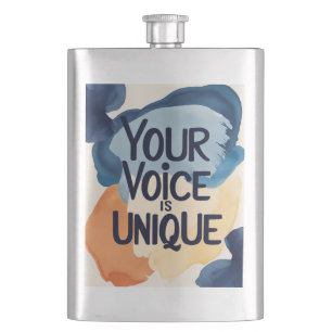 Your Voice Is Unique option 2 Hip Flask