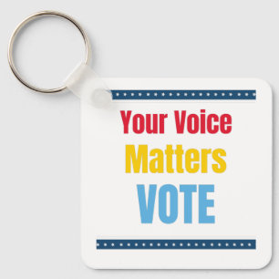 Your Voice Matters - Vote Keychain