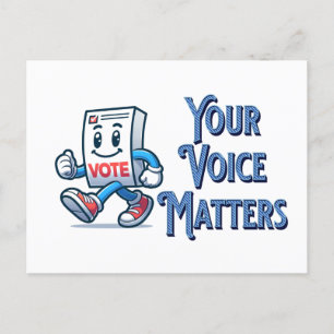 Your Voice Matters Vote Postcard