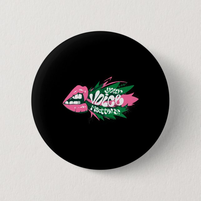 Your Voice S Sticker  2 Inch Round Button (Front)