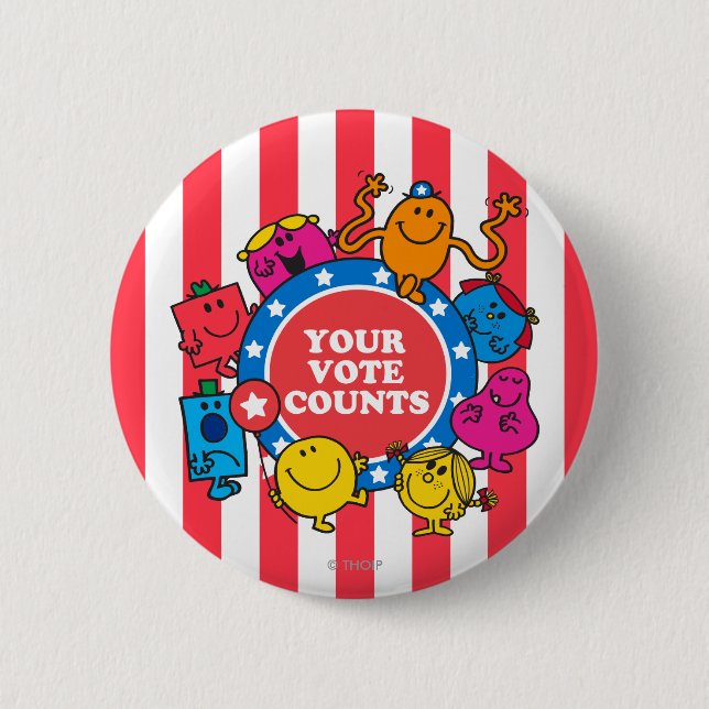 Your Vote Counts! 2 Inch Round Button (Front)