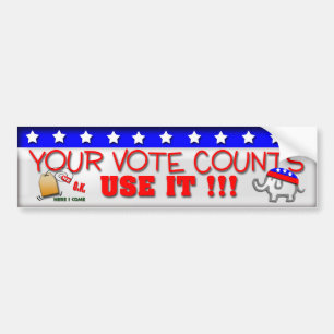 Your Vote Counts Bumper Sticker