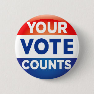 Your Vote Counts pattern 2 Inch Round Button