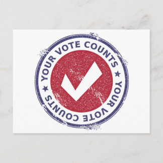your vote counts postcard