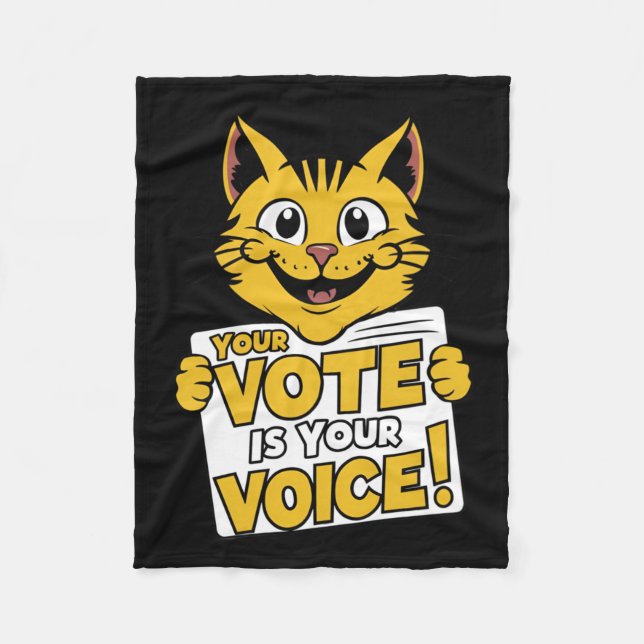 Your Vote In Your Voice! Sticker  Fleece Blanket (Front)
