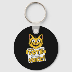 Your Vote In Your Voice! Sticker Keychain