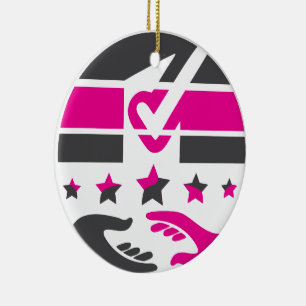 Your vote is your voice ceramic ornament
