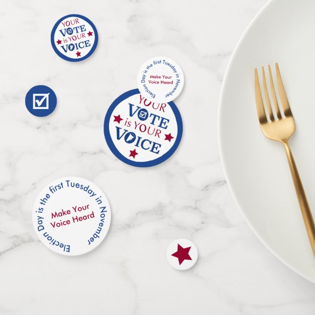 Your Vote is Your Voice Confetti (Group)