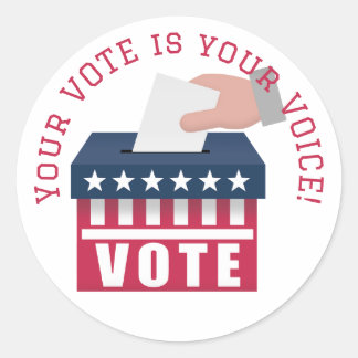 Your vote is your voice - Get out the VOTE labels