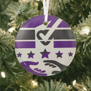 Your vote is your voice glass ornament