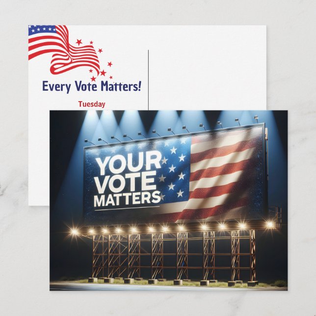 Your Vote Matter Billboard Postcard (Front/Back)