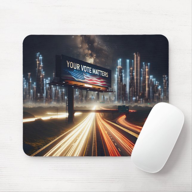 Your Vote Matters Billboard Mouse Pad (With Mouse)