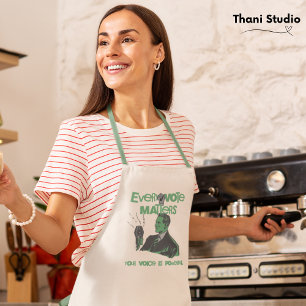 Your Vote Matters Election Political Green Printed Apron