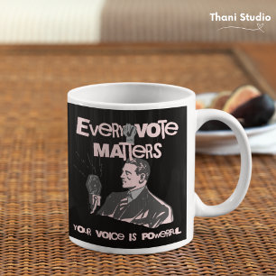 Your Vote Matters Election Political Pink Printed Coffee Mug