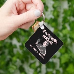 Your Vote Matters Election Political Pink Printed Keychain
