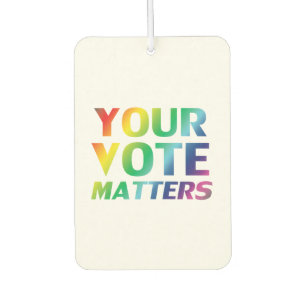 "your vote matters" - pride lgbtq air freshener
