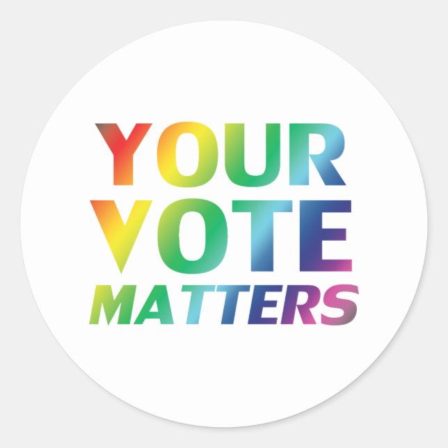 "your vote matters" pride lgbtq lgbt stickers (Front)