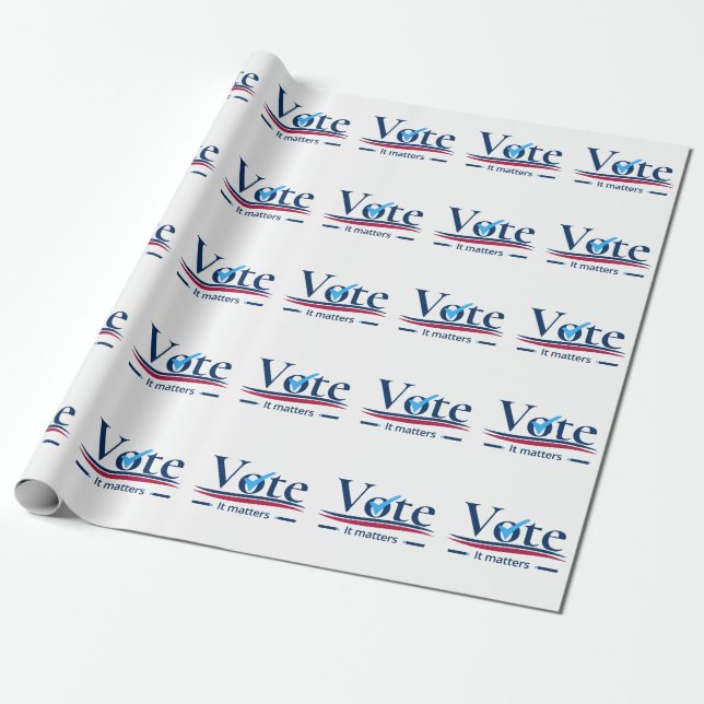 Your Vote Matters  Wrapping Paper (Unrolled)