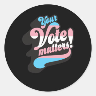 Your Vote S Transgender Flag Pride Sticker 