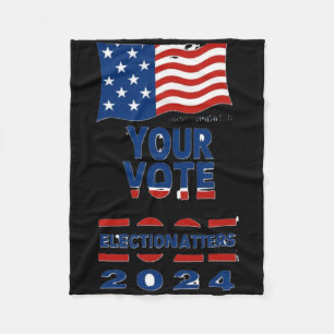 Your Vote S - Us Elections 2024 Sticker Fleece Blanket