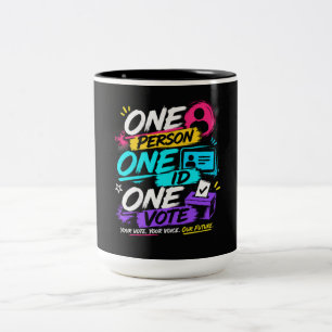 “Your Vote. Your Voice. Our Future!” Two-Tone Coffee Mug