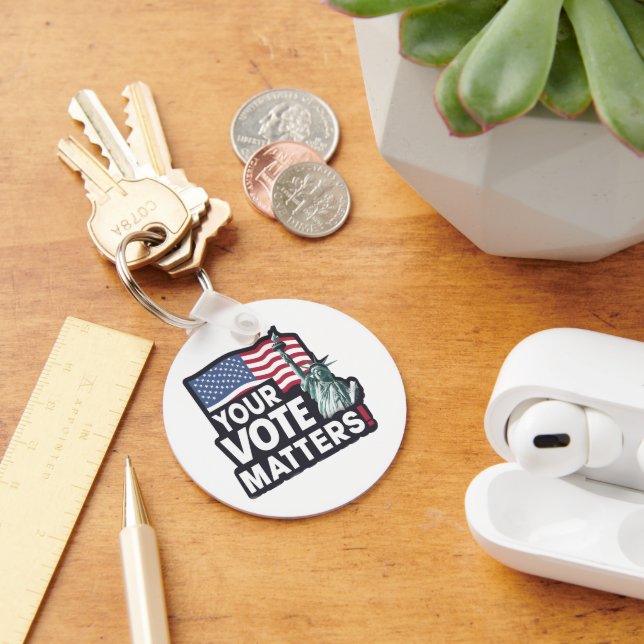 Your Votes Matters USA Elections 2024 Keychain (Desk)