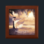Your Wedding Day Photo Keepsake Gift Box<br><div class="desc">Create your own keepsake box using a favourite wedding photo. Replace the sample photo with your own. Edit the text with your names and wedding date or other text of your choosing.</div>
