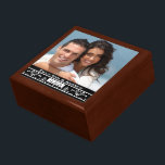 Your Wedding or Engagement Photo Anniversary Gift Gift Box<br><div class="desc">Wedding Black Lacquer Keepsake Custom Designer Personalized Jewellery Box or Memory Box Elegant Unique Wedding Anniversary  Christmas Gifts or Valentines Day Gifts</div>
