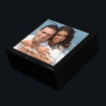 Your Wedding or Engagement Photo Anniversary Gift Gift Box<br><div class="desc">Wedding Black Lacquer Keepsake Custom Designer Personalized Jewellery Box or Memory Box Elegant Unique Wedding Anniversary  Christmas Gifts or Valentines Day Gifts</div>