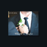 YOUR WEDDING PHOTO custom text wrapped canvas<br><div class="desc">Unique,  personalized gift for any couple. Change the image and the text fields to whatever you want. See my store for more custom products.</div>