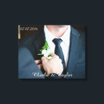 YOUR WEDDING PHOTO custom text wrapped canvas<br><div class="desc">Unique,  personalized gift for any couple. Change the image and the text fields to whatever you want. See my store for more custom products.</div>