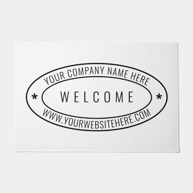 Your Welcome Business Office Doormat Custom Colour (Front)