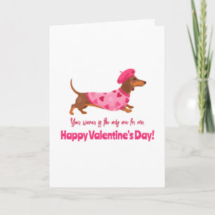 Your Wiener's the Only One for Me Valentine's Day Card