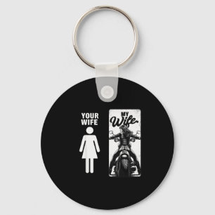 Your Wife Is Simple My Wife Biker Wife Valentine M Keychain