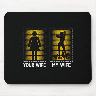 Your Wife My Wife Rooster Design For Chicken Lover Mouse Pad