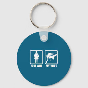 Your wife my wife spouse husband 8 ball billiards keychain