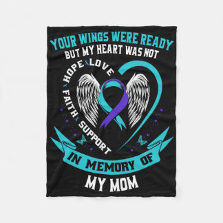 Your Wings Were Ready But My Heart Was Not Mom Sui Fleece Blanket