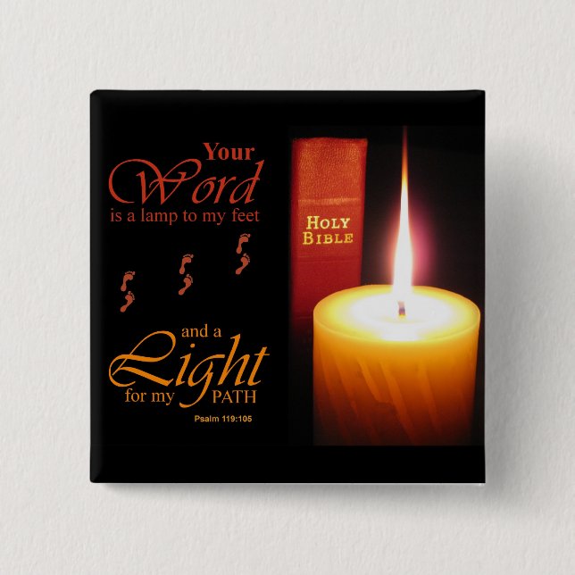 "Your Word is a Lamp to my Feet" Button (Front)