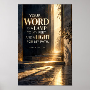 Your Word Is a Lamp to My Feet Psalm 119:105 Chris Poster