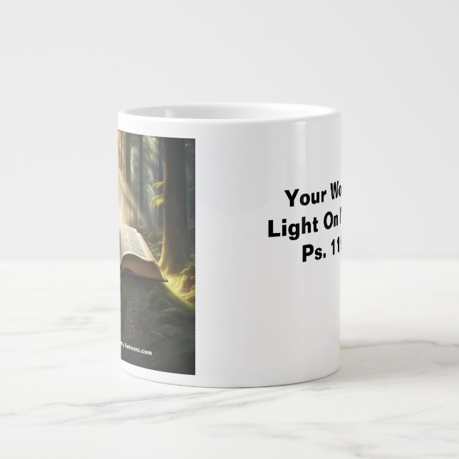 Your Word Is A Light On My Path Jumbo Mug (Front)