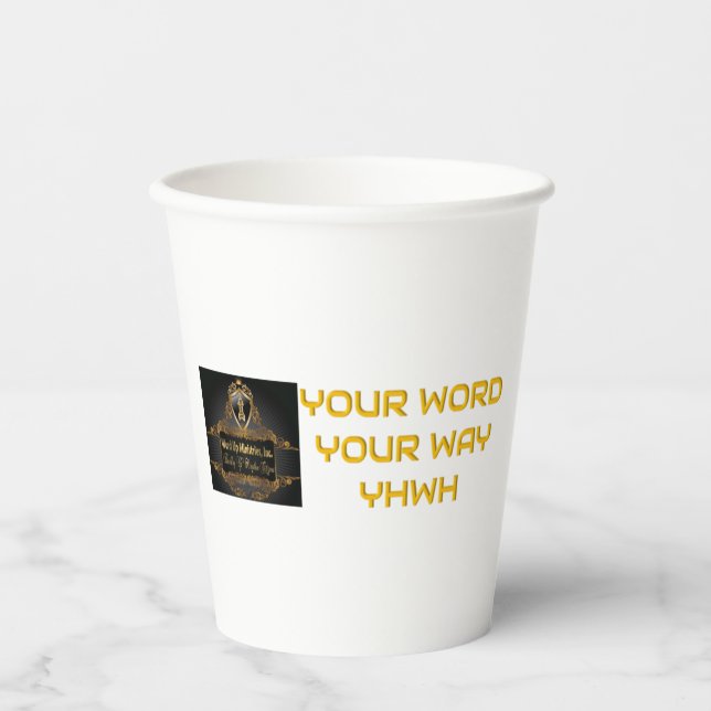 Your Word Your Way YHWH Paper Cups (Front)