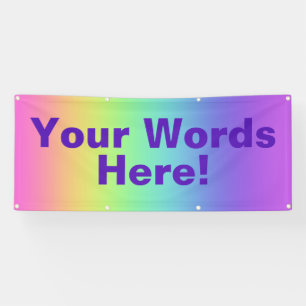 Your Words Here! Customized Rainbow Banner